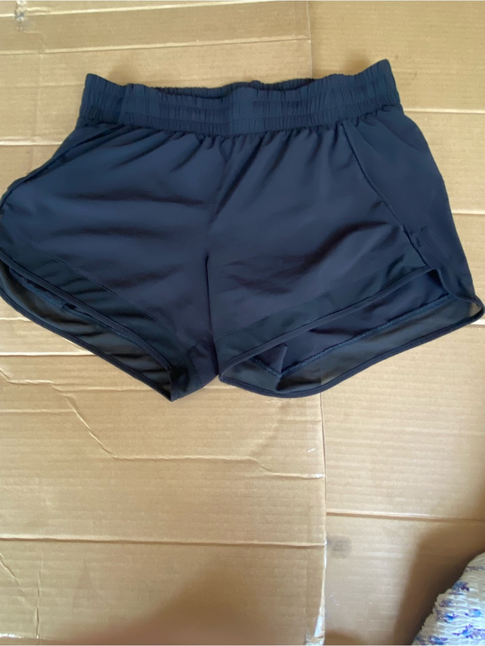 Athleta Navy Athletic Shorts with Elastic Waist